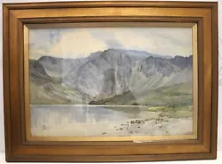 Buy S.M.B Lake And Mountains SIGNED ORIGINAL ANTIQUE Watercolour Painting C.1907 N48 • 9.99£