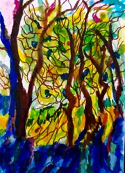 Buy ACEO, A Tangle Of Trees - Original Watercolour Painting By Chris Clarke • 1.99£