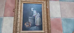 Buy Framed Oil On Board The Scullery Maid Originally By Jean Simeon Chardin... • 49.99£