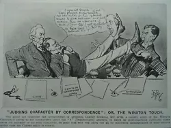 Buy C1909 JUDGING CHARACTER OR THE WINSTON CHURCHILL TOUCH Original Punch Cartoon • 7.50£
