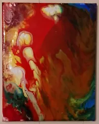 Buy Original Abstract 8  X 10  Acrylic Pour Painting  Space Jellyfish  By Stacey R • 7.74£