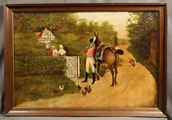 Buy 19th Century Landscape With A British Soldier And Tree Ladies Countryside Rural • 3,149.98£