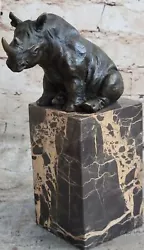 Buy Bronze Sculpture Statue Signed Original Milo Rhinoceros African White Rhino • 104.40£