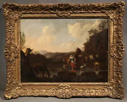 Buy 17th Century Dutch People In A Landscape With Goat Horses Country Living Cottage • 9,449.94£