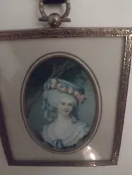 Buy Miniature Antique Painting Bone And Framed • 50£