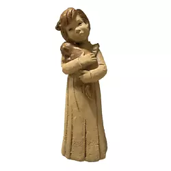Buy LEE BORTIN  SCULPTURE  Clay  Original   Girl Holding Cat Figurine  Repaired • 10.74£