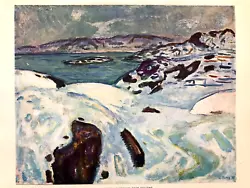 Buy MUNCH Edvard Printed 1956 Winter Landscape From Gragero German O/S Lithograph • 25£