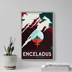 Buy Visit Beautiful Southern Enceladus - Space Tourism Poster, Art Print, Painting • 5.50£