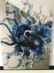 Buy Chihuly Original Hand Blown Blue Mosaic Glass Chandelier W Free Installation • 197,480.15£