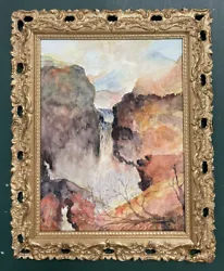 Buy Original Antique Impressionist Landscape Watercolour Painting In Gold Gilt Frame • 4.20£