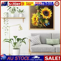 Buy Sunflower Butterfly Oil Paint By Number Kit Frameless Drawing Picture Wall Decor • 5.91£