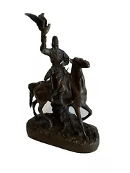 Buy Antique Russian Bronze Sculpture Of Royal Falconer On Horse Signed „App E Naps  • 2,056.07£
