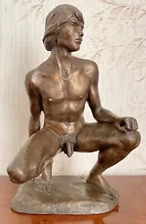 Buy Neil Godfrey  Bronze Resin Nude Figure  Blaise  Dated 1991 Gay Erotic.   • 450£