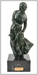 Buy Mike Capser Cold Winds Warm Heart Bronze Sculpture Signed Figurative Female Art • 2,321.79£