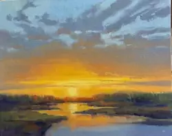 Buy  Sunset Memories  8x10 OIl  Painting By Florida Artist Huey Un Framed  • 519.75£