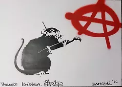Buy Banksy Dismaland Artwork Gift Rare Print Original #1/1 A3 Size Tube Signed Rat  • 450£