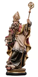Buy New Hand Carved Wood Bishop Patron Saint Wolfgang Of Regensburg Statue Sculpture • 235.46£