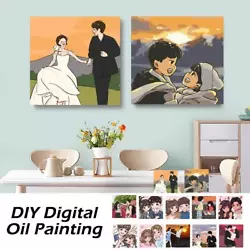 Buy DIY Digital Oil Painting Modern Minimalist Hand Drawn Decorative Paintings Gift| • 5.71£