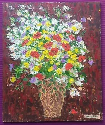 Buy Georges Flanet B1937 Large Original Signed Oil Painting Flowers Monet Interest • 195£
