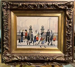Buy OLD MASTER Manner Of L  S Lowry   Factory Gates   Oil Painting 20th Century GGF • 3,450£