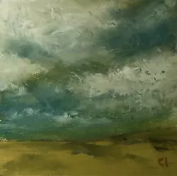 Buy Original Oil Painting Sky Landscape 6ins X 6ins UK Artist CHRISTINE INGRAM • 20£