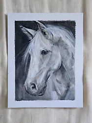 Buy Original Acrylic Painting - White Horse By Jessica J Peck • 14£