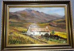 Buy Scottish Mountain Croft By Ben Loyal Caithness Oil Painting Signed Vintage • 15£