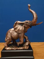 Buy African Elephant Mini Sculpture Great Detail Brass Art Bronze Figurine Table Top • 74.18£