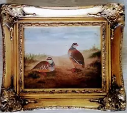 Buy C1900 Pair Of Partridges  : Original Game Hunting Antique Fine Art Oil Painting • 192.50£