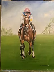 Buy Frankel Horse Racing Art Oil On Canvas Equine Equestrian D Tarrant • 460£