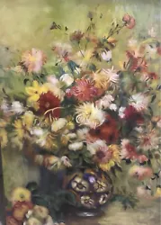 Buy Vase Of Chrysanthemums By Pierre Auguste Renoir Painting Oil On Canvas 1868 • 13,781.16£