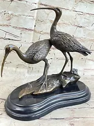 Buy Bronze Heron Crane Bird Metal Garden Patio Yard Standing Art Sculpture Figure • 238.20£