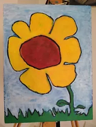 Buy Pop Art  Sun Flower  Acrylic Home Made Painting (HALF PRICE!) • 45£