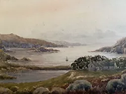 Buy Antique Watercolour Painting Circa 1800’s Coastal Scene Initialled A.H.J • 24£
