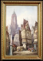 Buy Henry Schafer (1854-1915) Large Signed English Oil Panel - Utrecht Cathedral • 3.20£