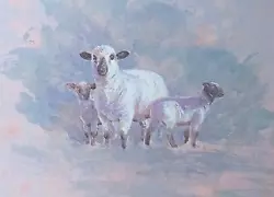 Buy Hampshire Down Ewe And Lambs, Book Print Of A  Painting By  Gordon Beningfield • 2.09£