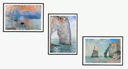 Buy Claude Monet Set Of 3 Oil Painting Print Poster Picture Landscape Portrait Gift • 2.49£