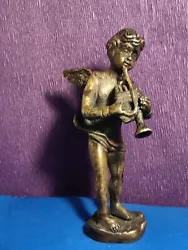 Buy Antique Cherub Musician Bronze Or Ormolu  Figure Top Of Clock,  Garniture. • 38£