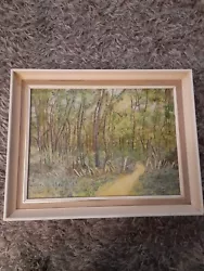 Buy House Clearance Vintage Landscape Forest Oil Painting Signed By Ros Francis  • 60£