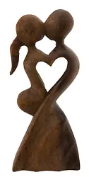 Buy Statue Wooden - Couple Lovers - Heart - 20 CM -4048 P1 • 23.42£