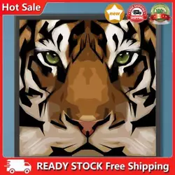 Buy Brown Tiger Colouring Oil Canvas Pictures DIY Hand Painted Paint By Numbers Kit • 5.75£