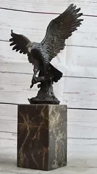 Buy Eagle With Fish Bronze Garden Accent Hot Cast Made By Lost Wax Method Artwork • 141.79£