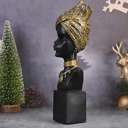 Buy African Woman Bust Statue Collectible Sculpture Handcrafted Decorations Modern • 24.37£