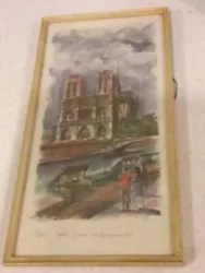 Buy Notre Dam Paris Les Bouquinistes Vintage Print • 30£