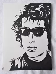 Buy A4 Art Marker Pen Sketch Drawing Bob Dylan Hair & Sunglasses Poster A • 15£