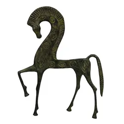 Buy Ancient Greek Mycenea Horse With Bowed Head Bronze Sculpture Handmade Statue • 41.93£