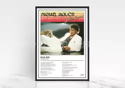 Buy Michael Jackson Billie Jean Album Single Cover Poster / Music Christmas Gift • 8£