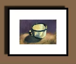 Buy Original  Pastel Drawing Painting Cup Still Life  Art For Sale  • 16£