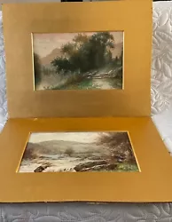 Buy Beautiful Pair Of Mounted Original Watercolour Paintings James William Stamper • 30£