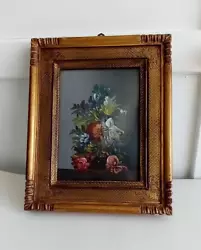 Buy Vintage Oil Painting Of Flowers - Ornate Gilt Frame • 18£